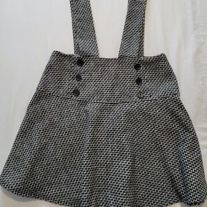 Forever 21 Double Breasted Tweed Mini Pinafore Dress